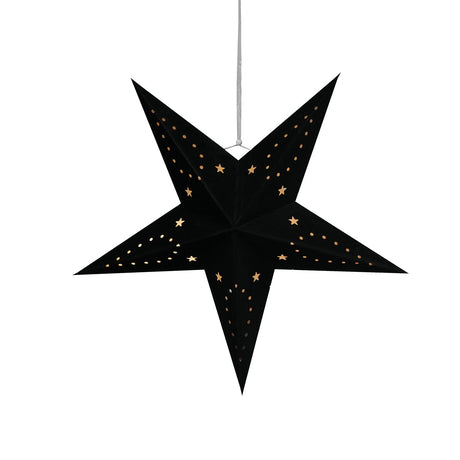 45 cm Black Velvet Star by Geezy - UKBuyZone