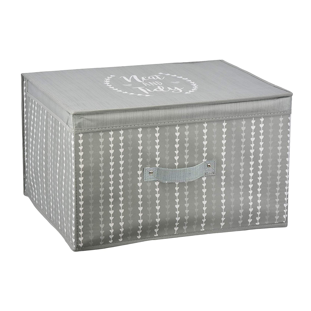 Gray Hearts Large Storage Box by The Magic Toy Shop - UKBuyZone