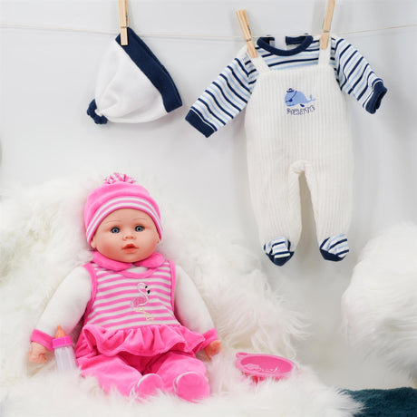BiBI Baby Girl with Accessories & Bonus Outfit (40 cm / 16") by BiBi Doll - UKBuyZone