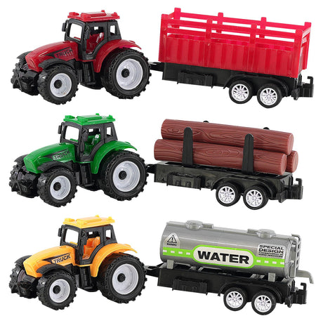 Farm Tractor and Trailer Playset by The Magic Toy Shop - UKBuyZone