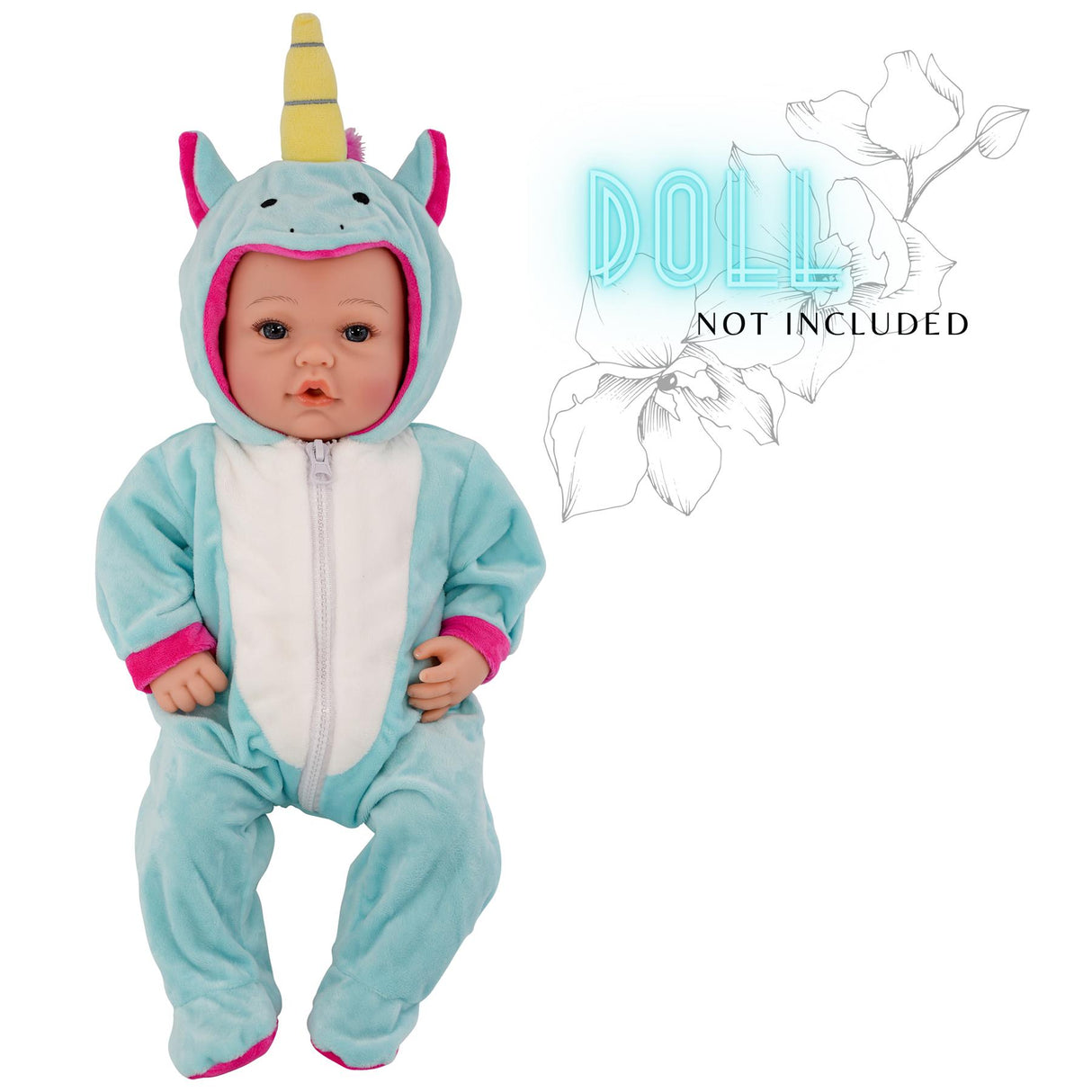 BiBi Outfits - Reborn Doll Clothes (Unicorn) (50 cm / 20") by BiBi Doll - UKBuyZone