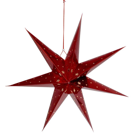 Large LED Paper Hanging Star Red by GEEZY - UKBuyZone