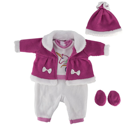 BiBi Outfits - Set of Two Doll Clothes (Hot Pink & Purple Coat) (45 cm / 18") by BiBi Doll - UKBuyZone
