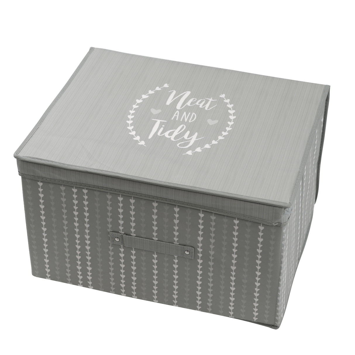 Gray Hearts Large Storage Box by The Magic Toy Shop - UKBuyZone