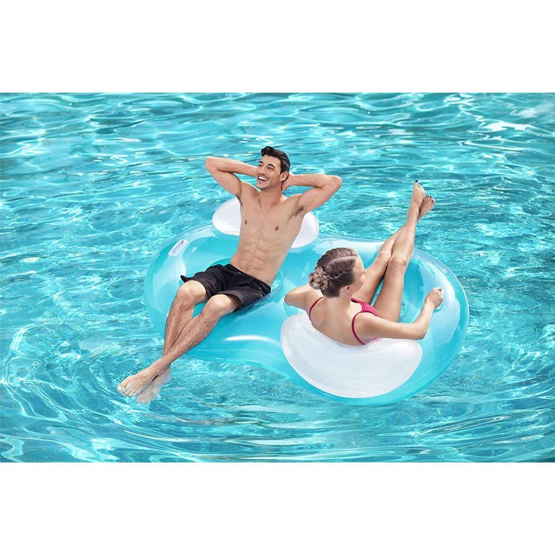 Blue Duo Swim Ring Lounger by Bestway - UKBuyZone