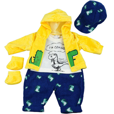 BiBi Outfits - Set of Two Doll Clothes (Blue & Dino) (50 cm / 20") by BiBi Doll - UKBuyZone