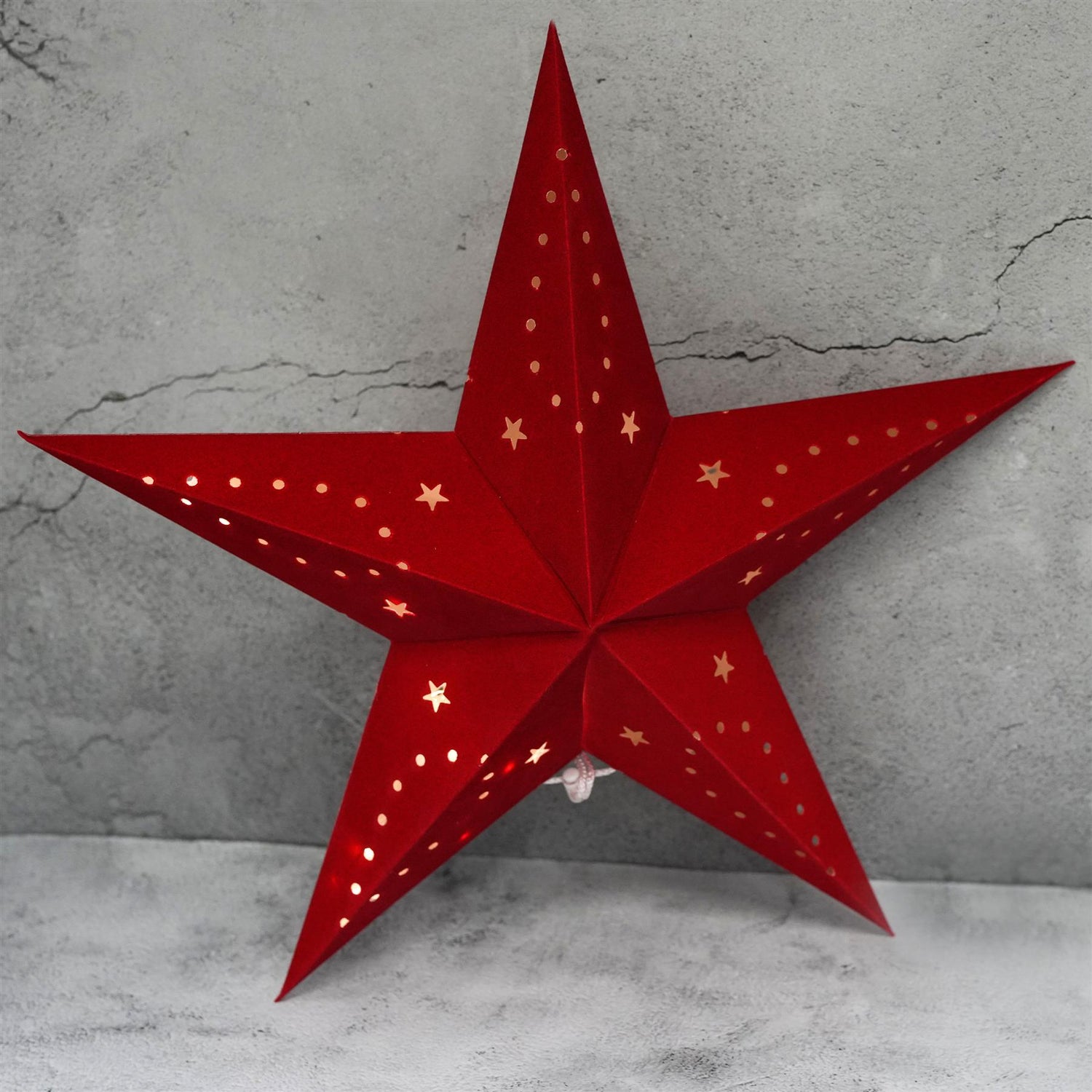 45 cm Red Velvet Star by Geezy - UKBuyZone