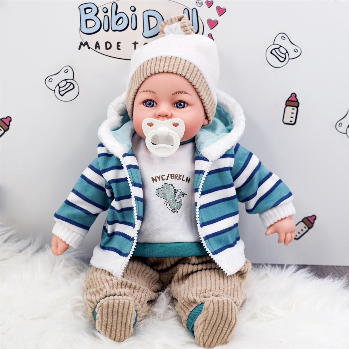 BiBi Outfits - Set of Two Doll Clothes (Koala & Stripy) (45 cm / 18") by BiBi Doll - UKBuyZone