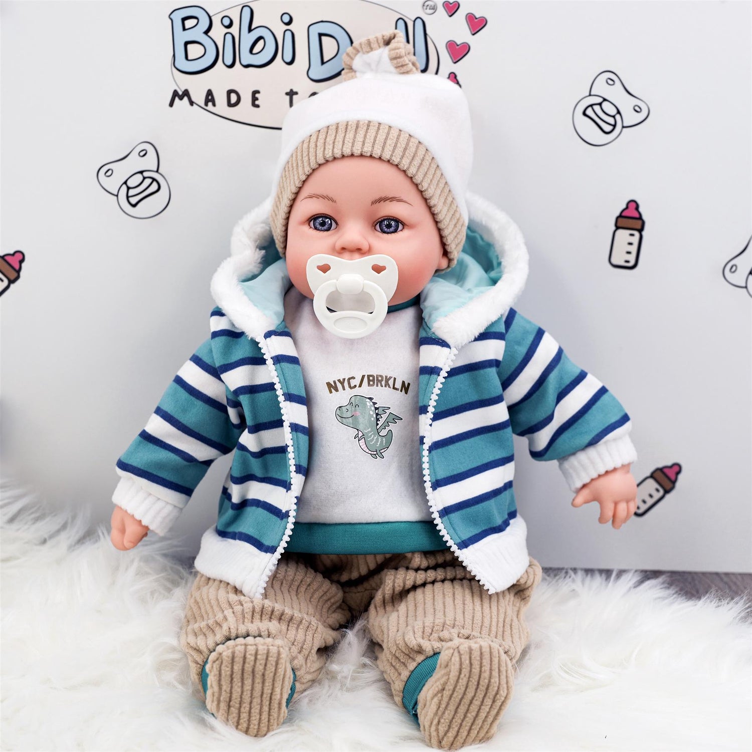 BiBi Outfits - Set of Two Doll Clothes (Koala & Stripy) (45 cm / 18") by BiBi Doll - UKBuyZone