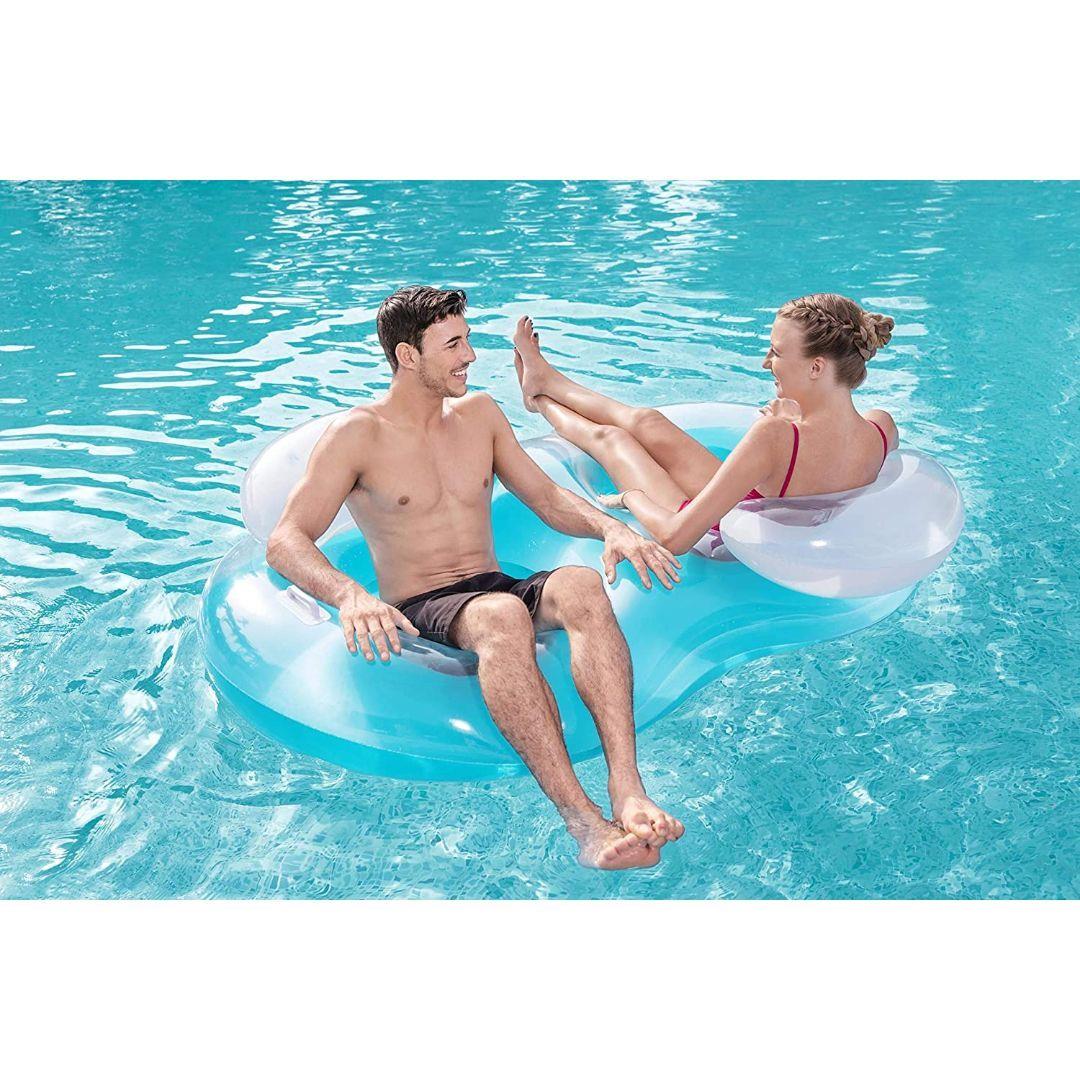 Blue Duo Swim Ring Lounger by Bestway - UKBuyZone