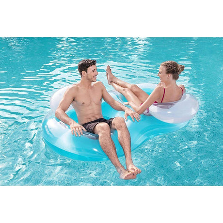 Blue Duo Swim Ring Lounger by Bestway - UKBuyZone