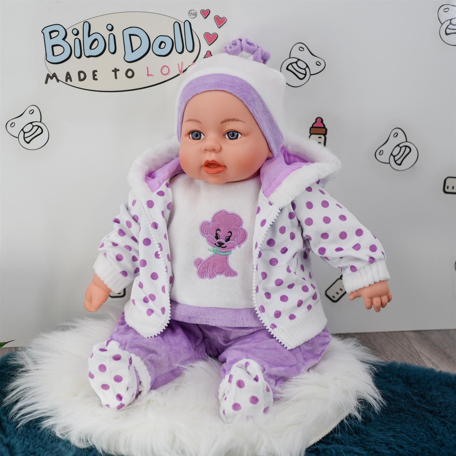 BiBi Outfits - Set of Two Doll (Pink & Purple) (45 cm / 18") by BiBi Doll - UKBuyZone
