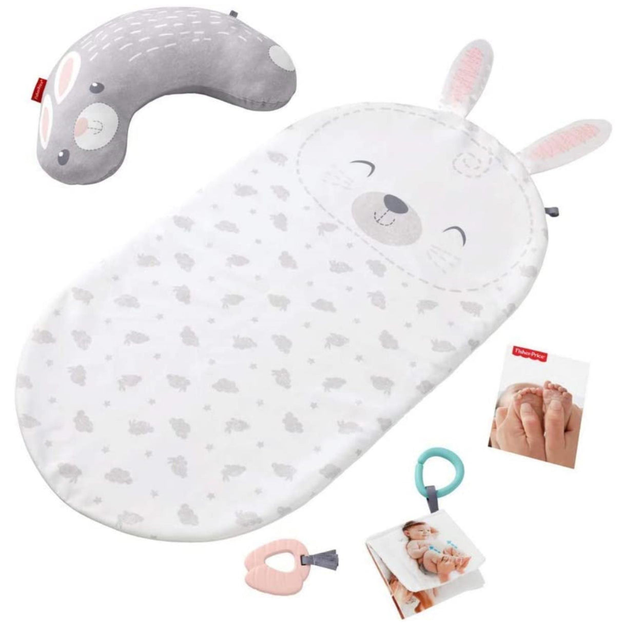 Fisher Price Baby Bunny Massage Set with Changing Mat and Wedge Pillow by Fisher Price - UKBuyZone
