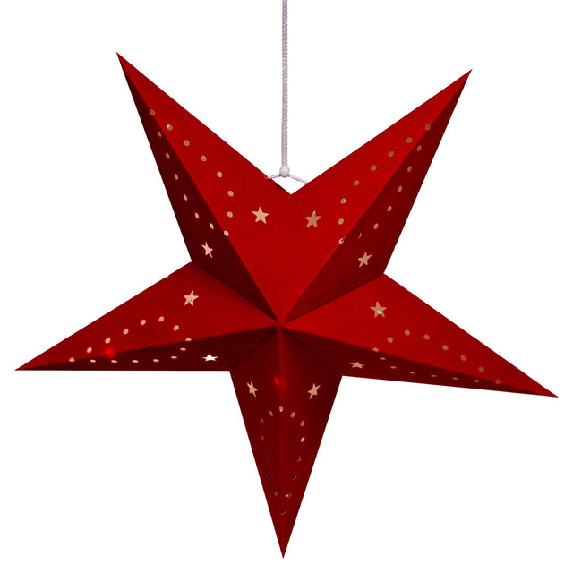 45 cm Red Velvet Star by Geezy - UKBuyZone
