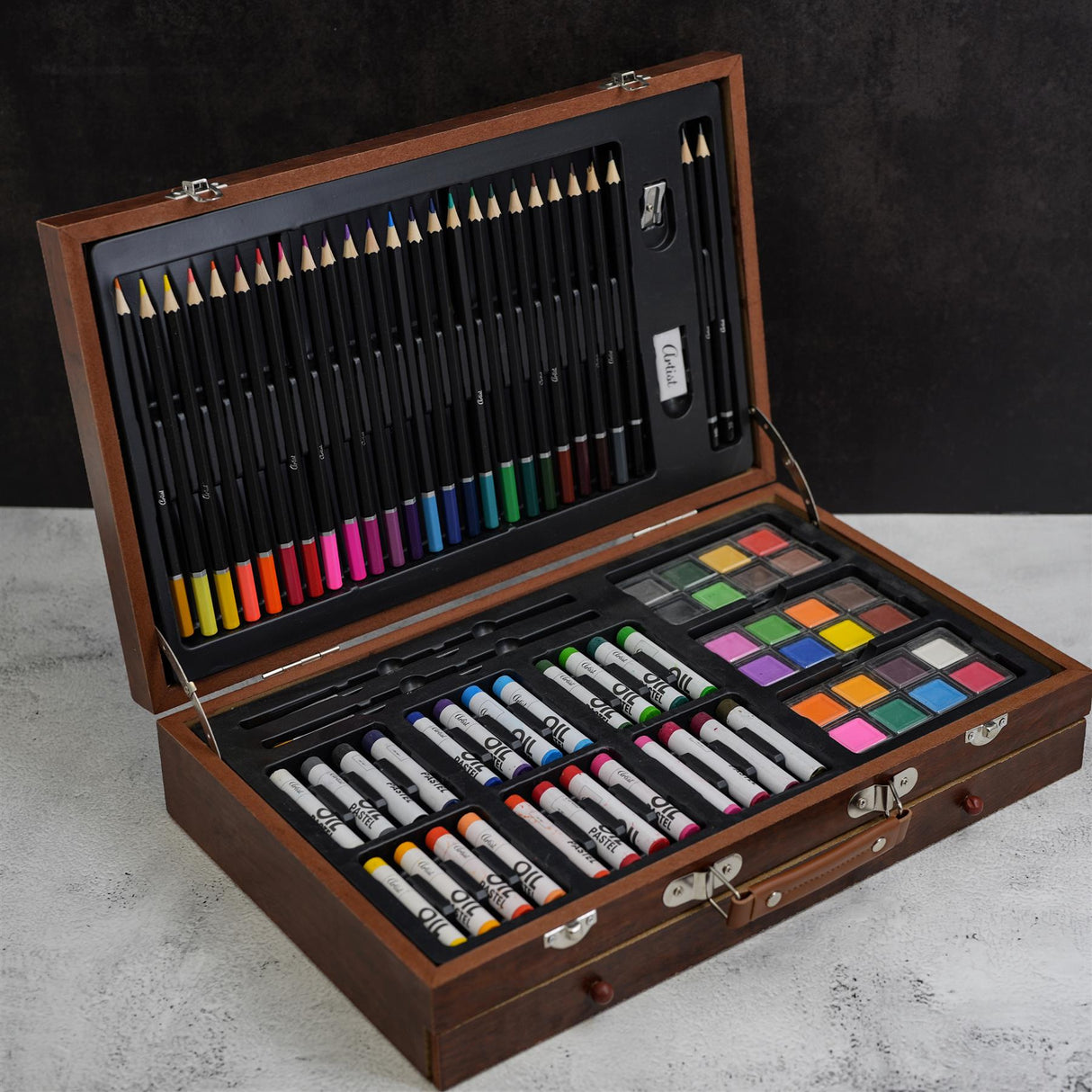 112 PCS Wooden Case Kids Art Set by The Magic Toy Shop - UKBuyZone