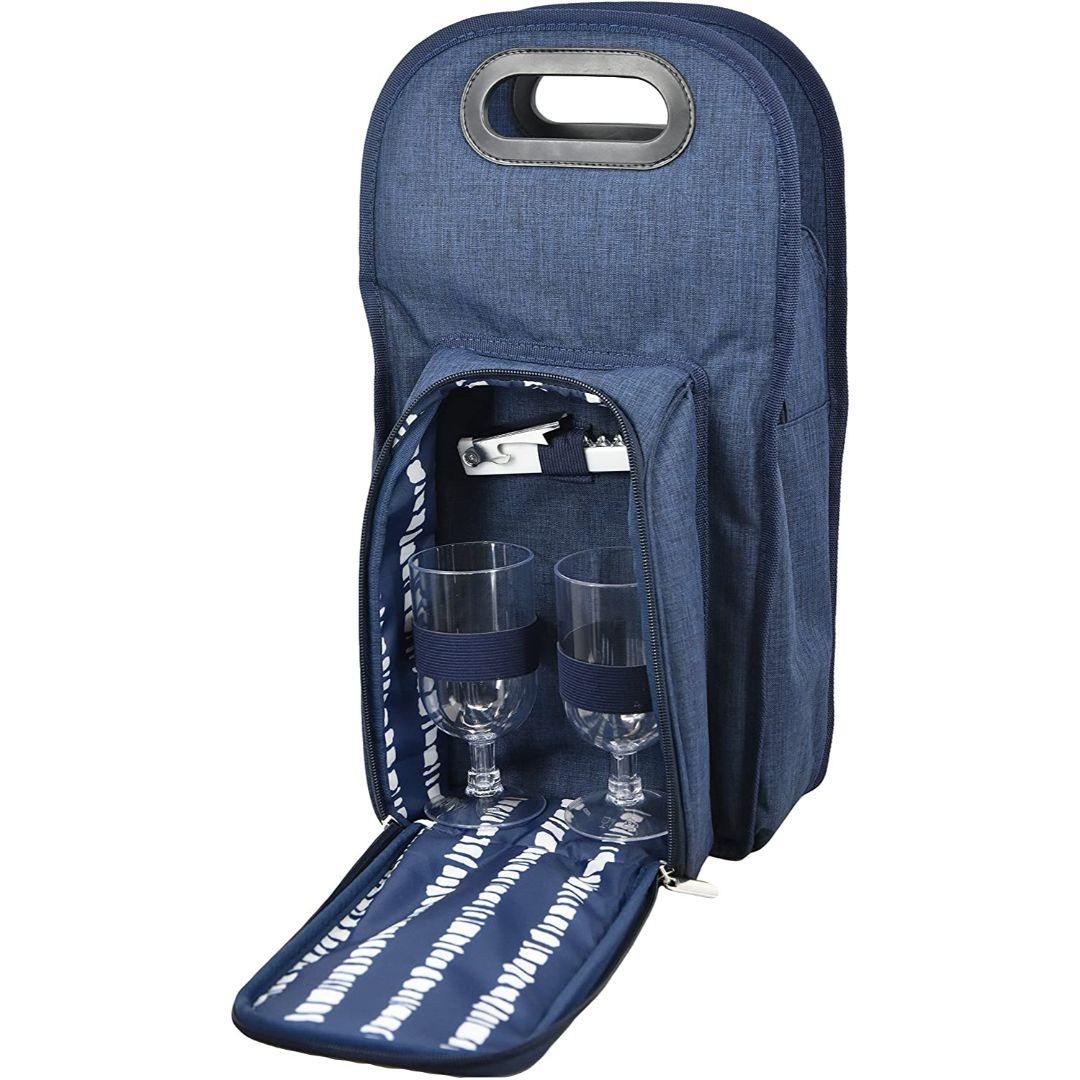 2 Person Denim Wine Bottle Cooler by GEEZY - UKBuyZone