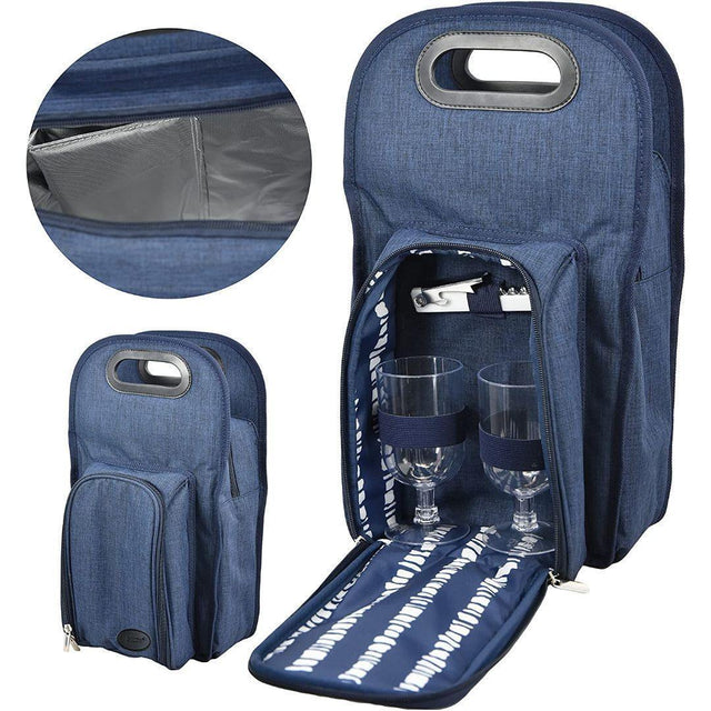 2 Person Denim Wine Bottle Cooler by GEEZY - UKBuyZone