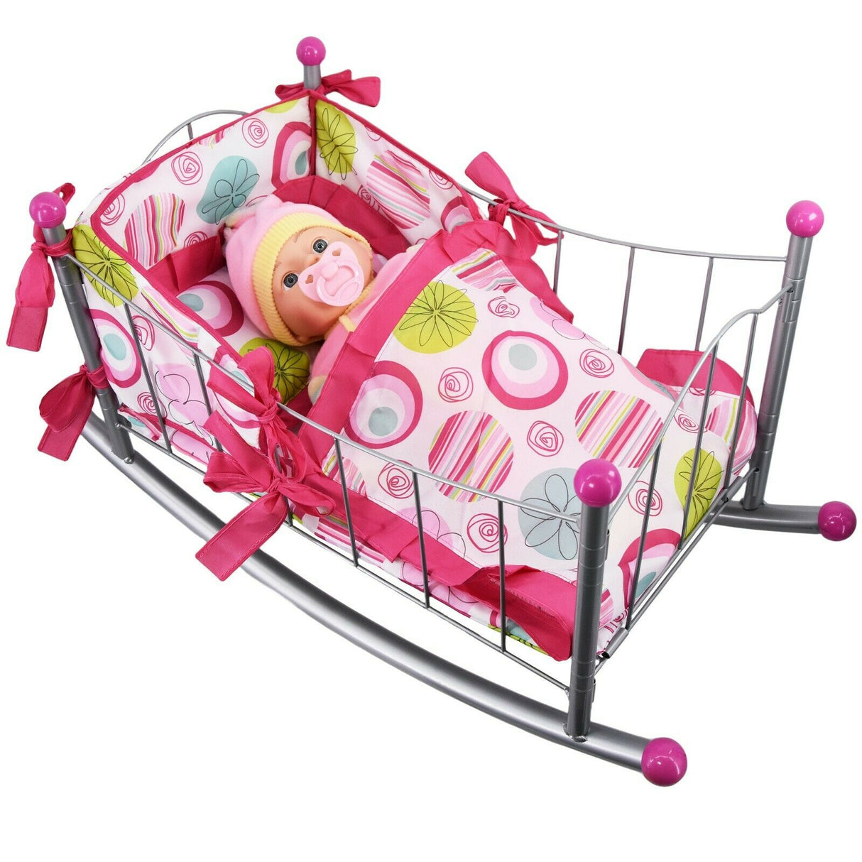 Dolls Feeding High Chair and Cot Furniture Set by BiBi Doll - UKBuyZone