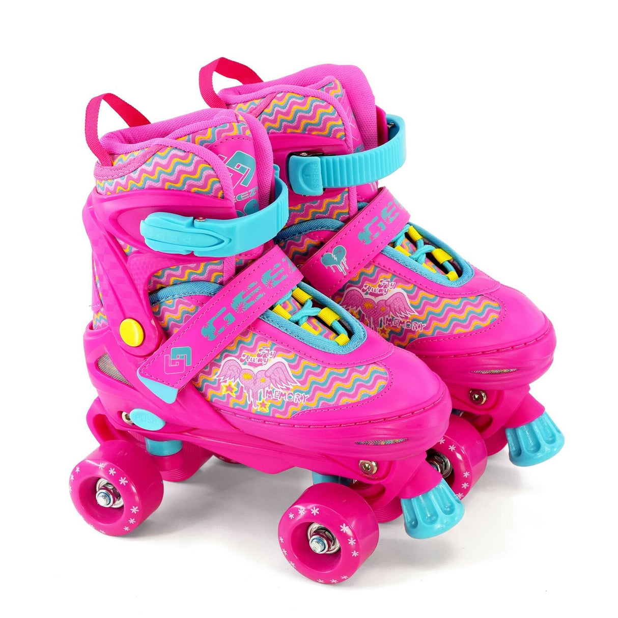 Pink Roller Skates for Kids with 4 Wheel by The Magic Toy Shop - UKBuyZone