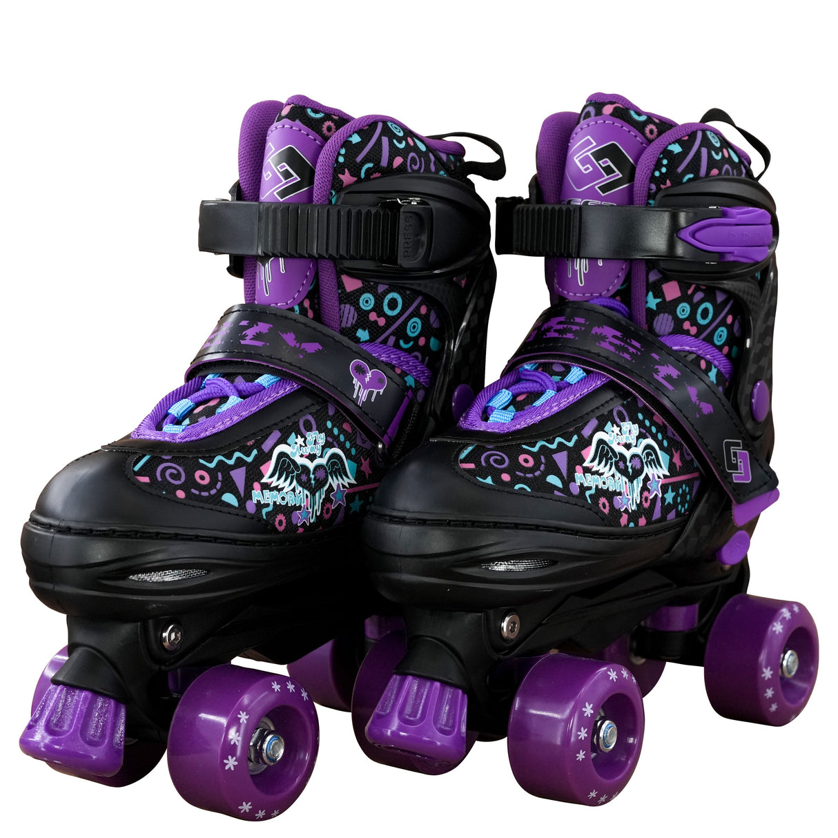 Purple Roller Skates for Kids with 4 Wheel by The Magic Toy Shop - UKBuyZone