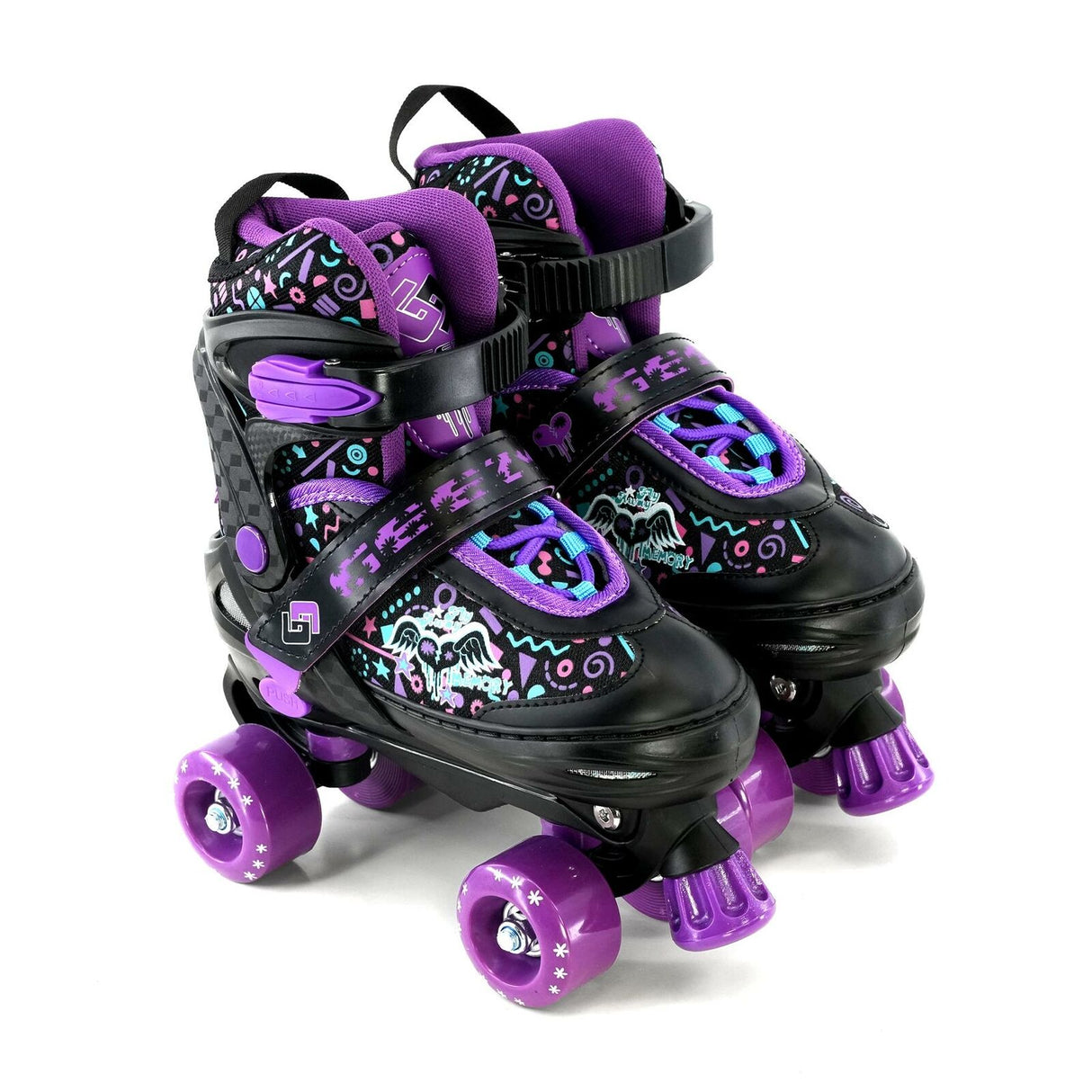 Purple Roller Skates for Kids with 4 Wheel by The Magic Toy Shop - UKBuyZone