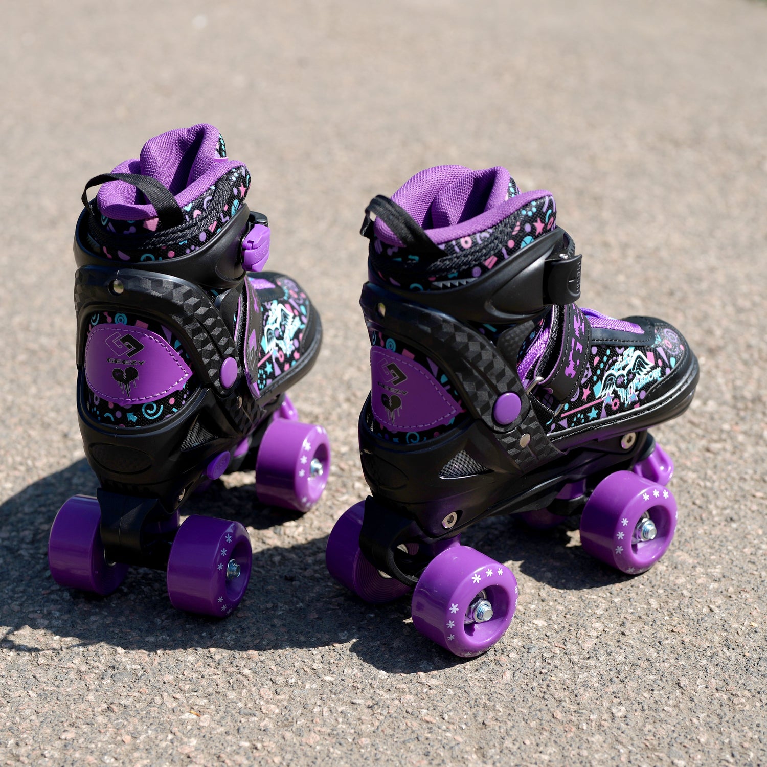 Purple Roller Skates for Kids with 4 Wheel by The Magic Toy Shop - UKBuyZone