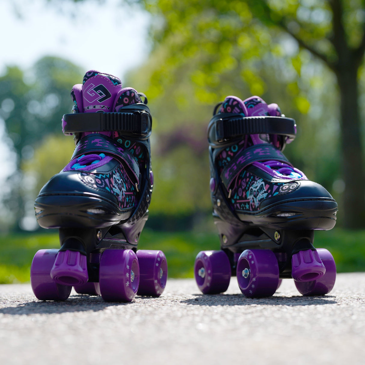 Purple Roller Skates for Kids with 4 Wheel by The Magic Toy Shop - UKBuyZone