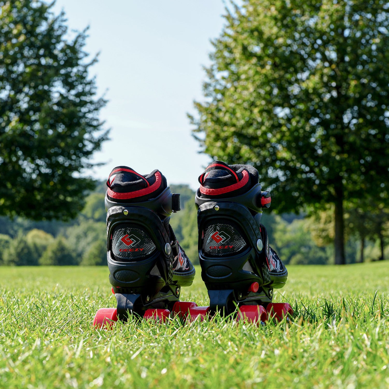 Red and Black Roller Skates for Kids with 4 Wheel by The Magic Toy Shop - UKBuyZone