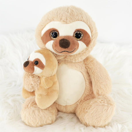 Mum and Baby Sloth Plush Toys by The Magic Toy Shop - UKBuyZone