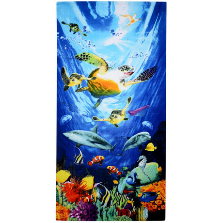 Ocean Turtles Design Large Towel by GEEZY - UKBuyZone