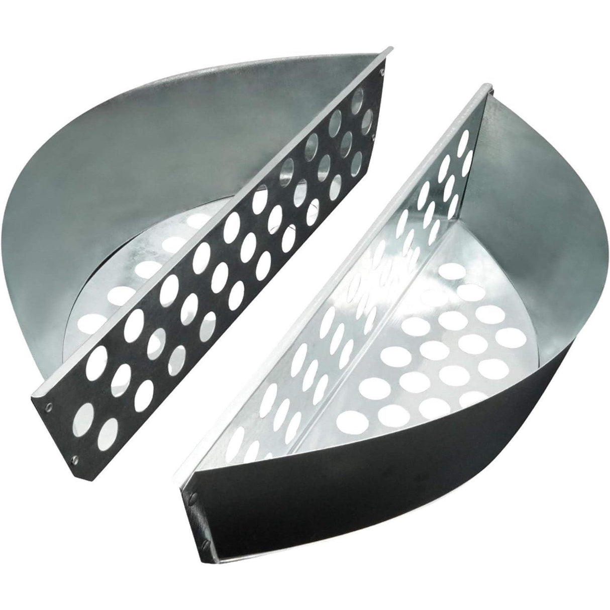 2Pcs Steel BBQ Grill Basket Charcoal Briquette Holders