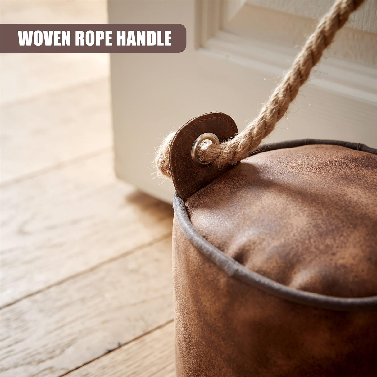 Faux Leather Door Stop