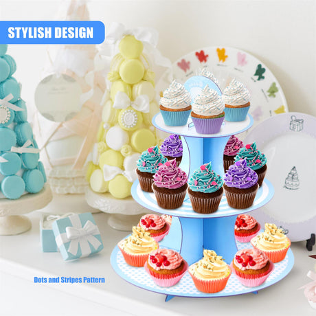 3 Tier Cardboard Cupcake Stand by GEEZY - UKBuyZone