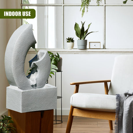 Horn Water Feature Outdoor With LED by GEEZY - UKBuyZone