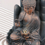 Palm Buddha Water Feature Outdoor With LED by GEEZY - UKBuyZone