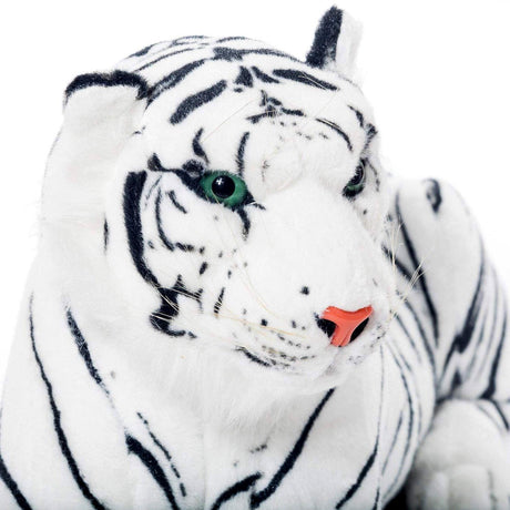 Medium White Tiger Soft Plush Toy by MTS - UKBuyZone