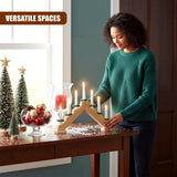 Wooden Candle Bridge with 7 LED Lights