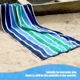 Velour Striped Beach Towel Midnight Oasis by GEEZY - UKBuyZone