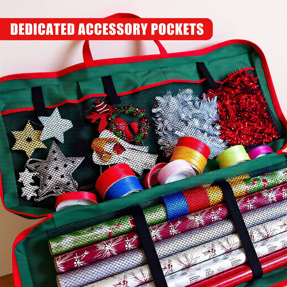 Christmas Wrapping Paper Storage Bag