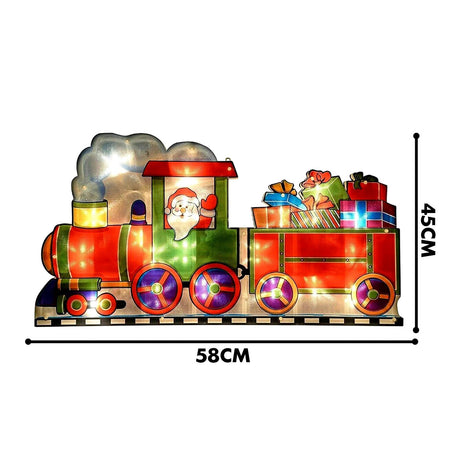 Christmas Silhouette Lights Santa in Train by GEEZY - UKBuyZone