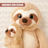 9" Mum & Baby Sloth Soft Toy