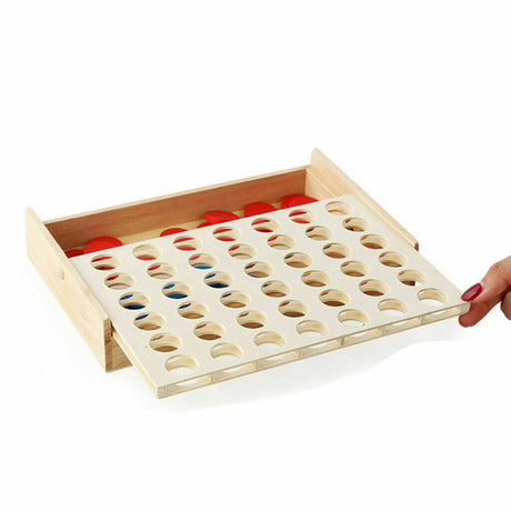 4 in a Row Traditional Wooden Game by The Magic Toy Shop - UKBuyZone