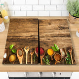 Glass Cutting Boards with Spice Design