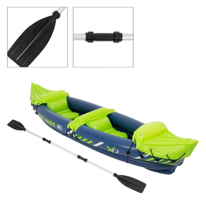 gHOST-7 Inflatable Canoe Kayak Dinghy Boat with Double Paddle 2 - Person by Geezy - UKBuyZone