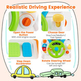 Freestanding Electronic Steering Wheel Driving Simulator Toy by The Magic Toy Shop - UKBuyZone