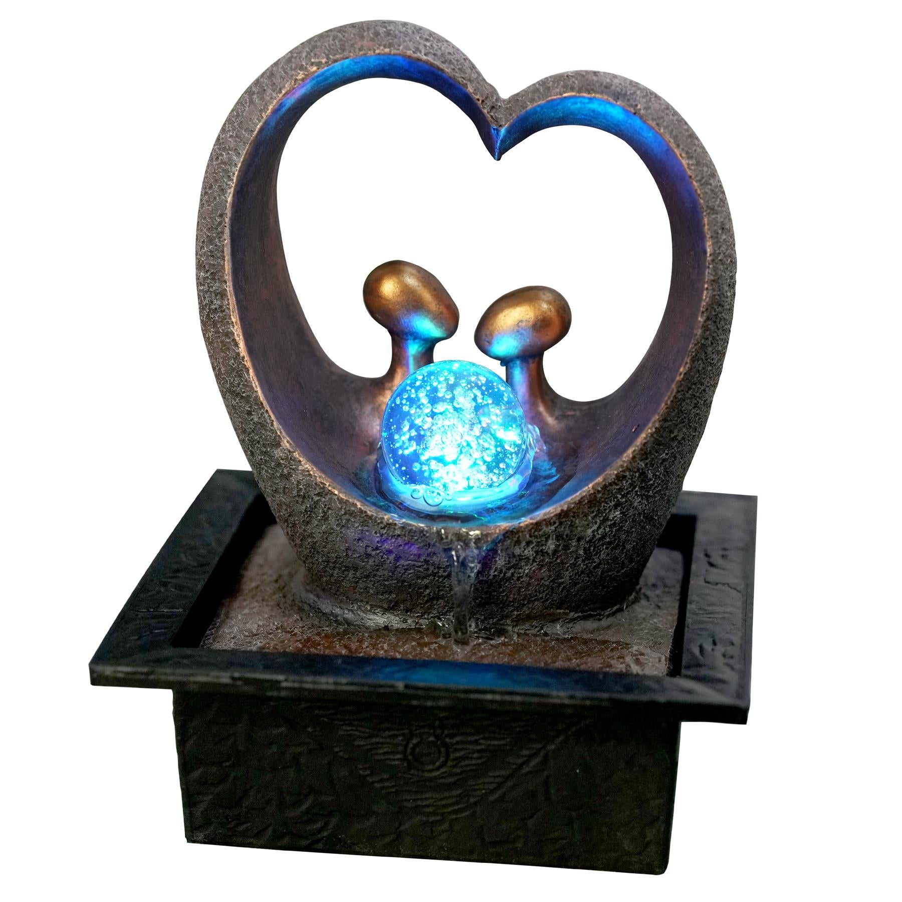 Heart Water Feature Led Lights by GEEZY - UKBuyZone