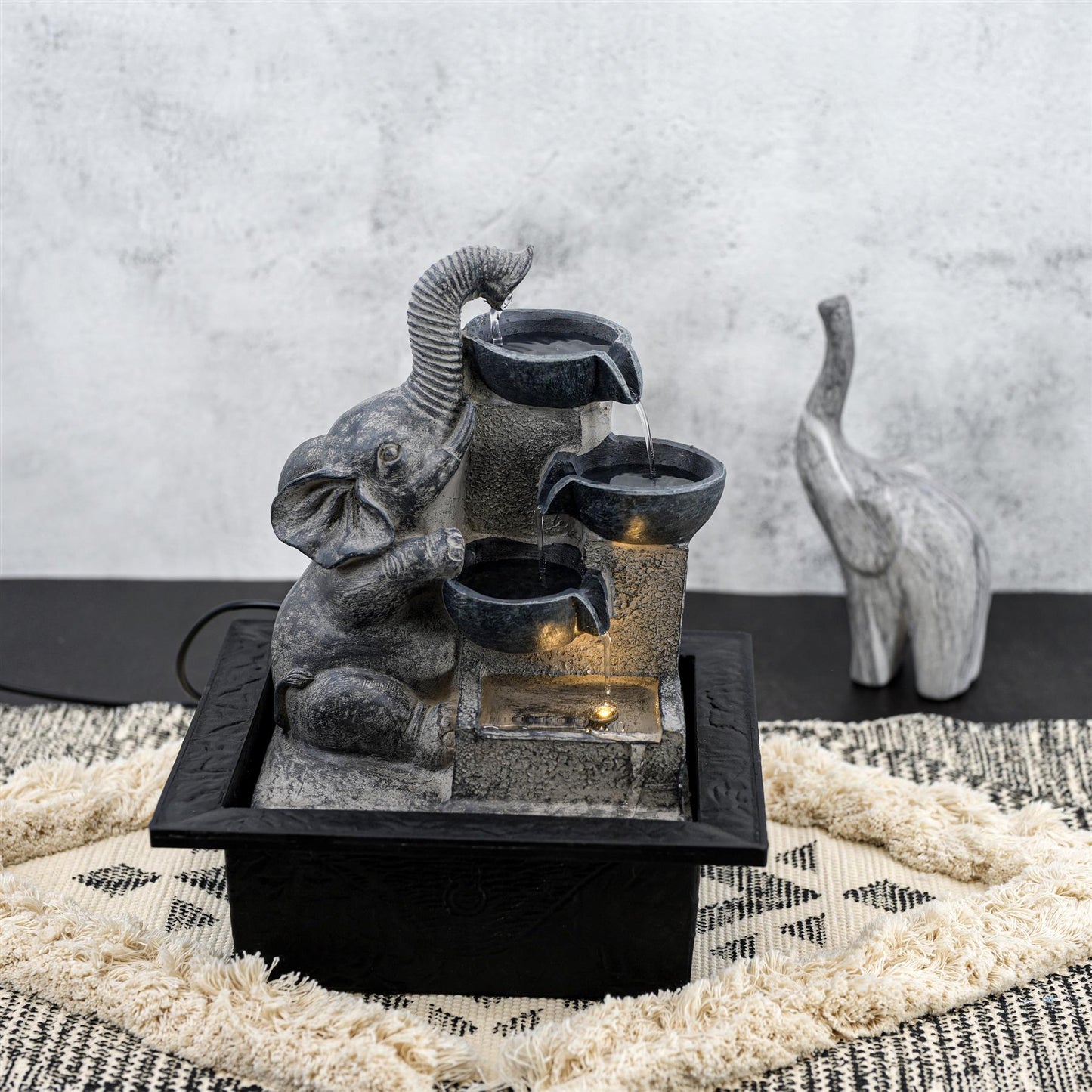 Elephant and Bowls Indoor Fountain by Geezy - UKBuyZone