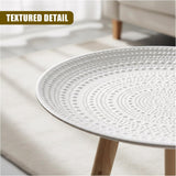 Round White Side Table