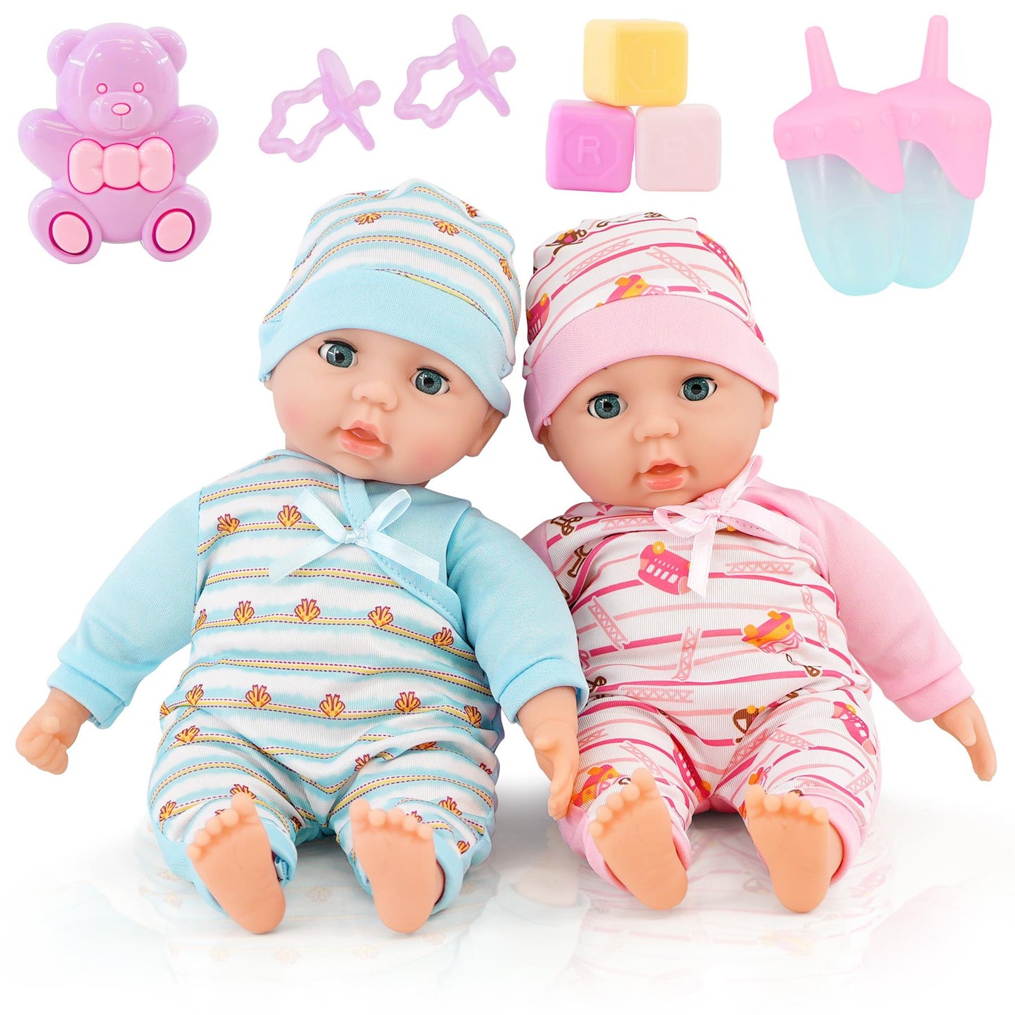 Twins Baby Girl & Boy Dolls by The Magic Toy Shop - UKBuyZone