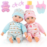 Twins Baby Girl & Boy Dolls by The Magic Toy Shop - UKBuyZone